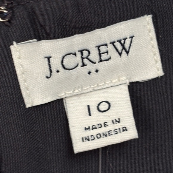 J.Crew  NWT Navy blue dress -white trim  10 - Picture 9 of 11